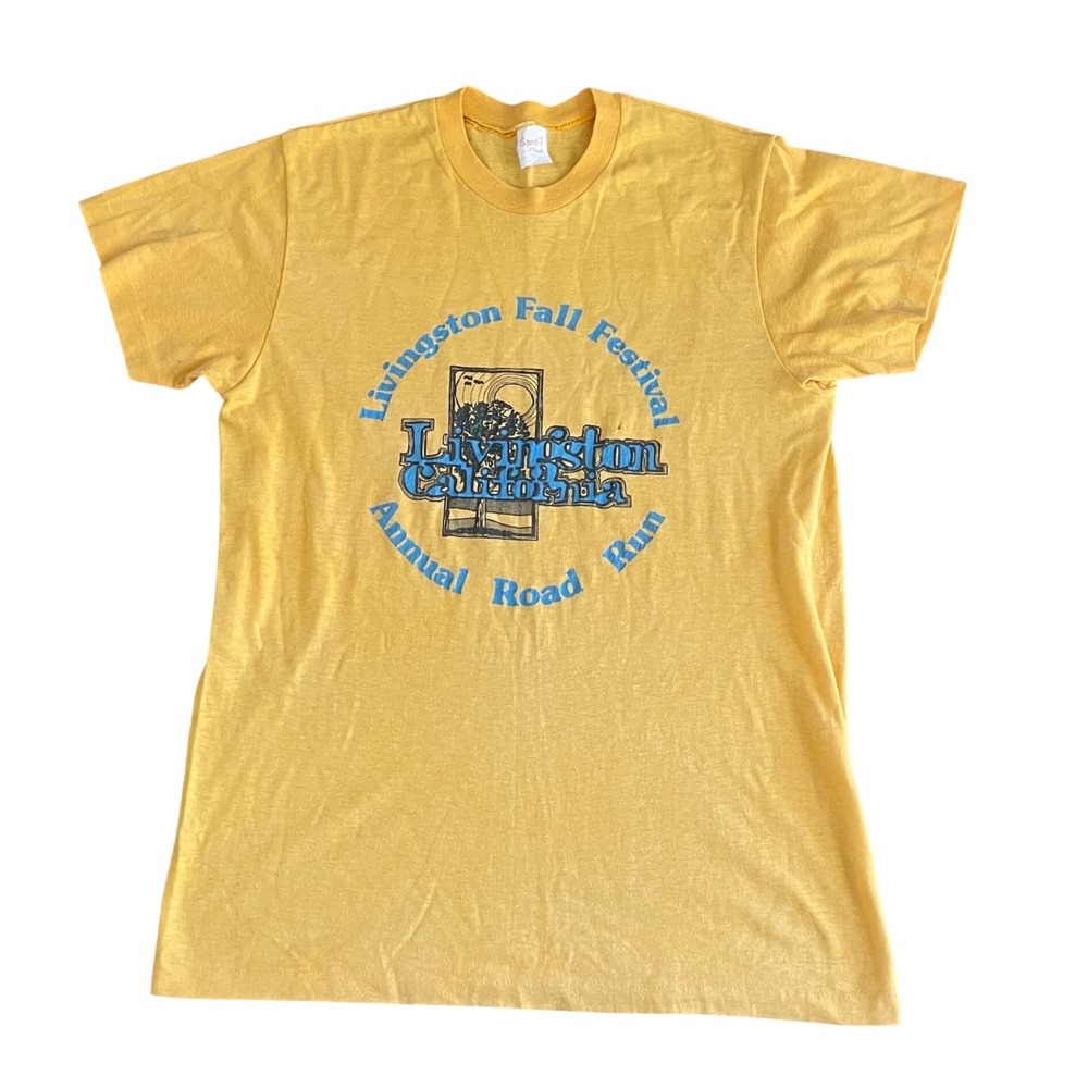 Vintage Single Stitch 80s T-Shirt Livingston California Fall Festival Annual Run